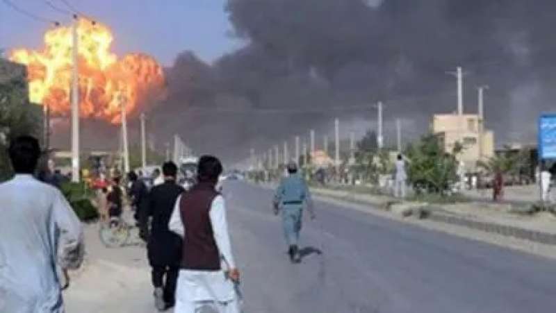 جانب من انفجار في أفغانستان 