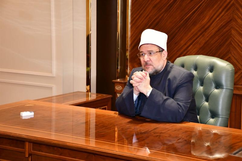 وزير الأوقاف خلال زيارته لمبنى الوزارة بالعاصمة الإدارية 