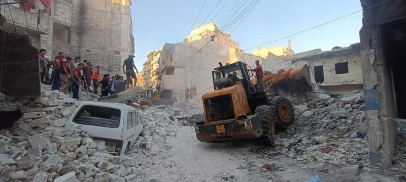انهيار مبنى في سوريا ـ فيسبوك