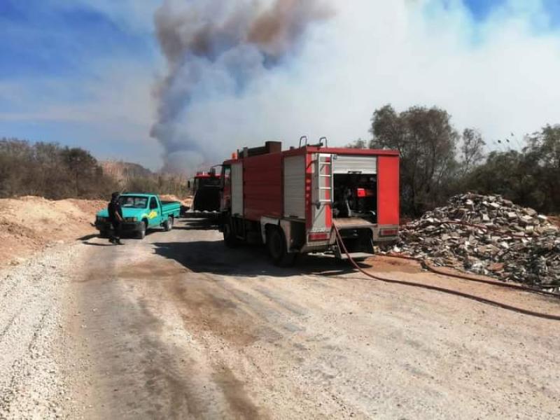 السيطرة على حريق مزرعة خشبية بدون إصابات في سوهاج
