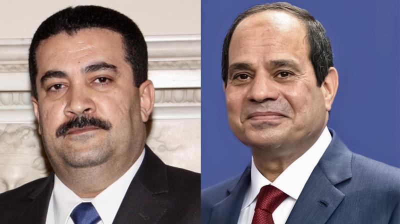 الرئيس السيسي ورئيس الوزراء العراقي 