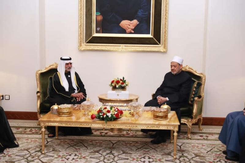 لقاء شيخ الأزهر ووزير التسامح الإماراتي بالبحرين 
