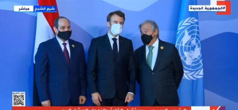 الرئيس الفرنسي يصل إلى مقر انعقاد مؤتمر المناخ