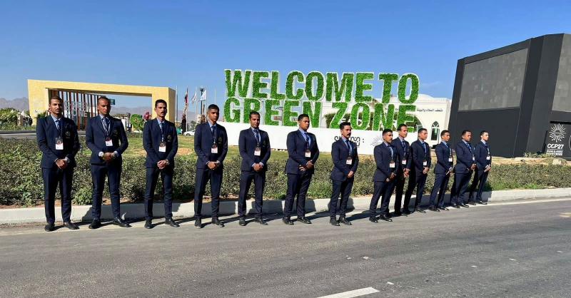 أجواء آمنة بمحيط المنطقة الزرقاء والخضراء بمؤتمر المناخ بشرم الشيخ