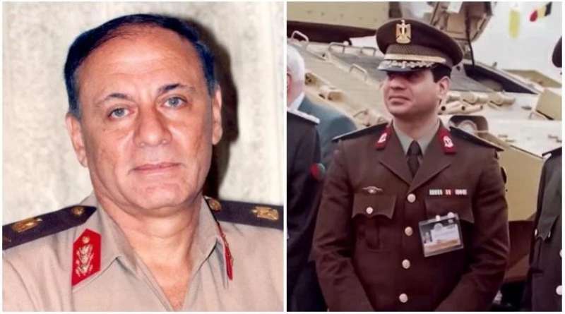 اللواء سمير فرج والرئيس السيسي عندما كانا في الجيش- الأهرام