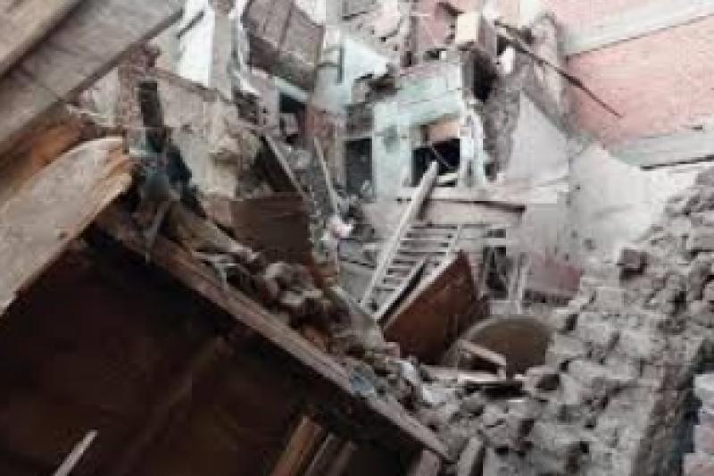انهيار منزل مكون من طابقين دون إصابات بشرية في المنيا