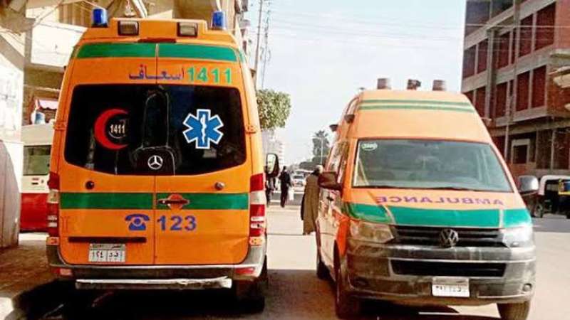 مصرع عامل وإصابة 9 آخرين في حادث انقلاب سيارة نقل بالغربية