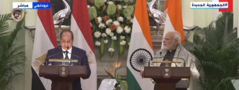 السيسي: «عرضت على رئيس وزراء الهند الاستثمار في منطقة قناة السويس»