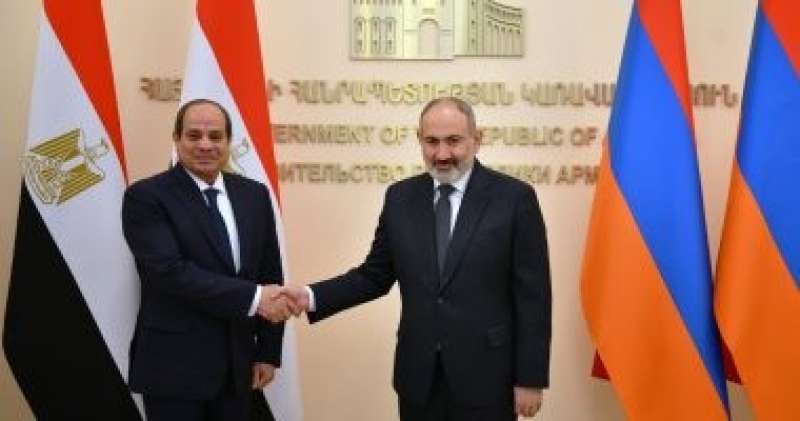 السيسي يعقد مباحثات مع رئيس الوزراء الأرميني «نيكول باشينيان»