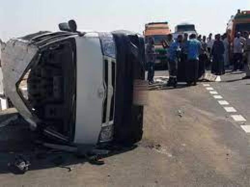 إصابة 6 ركاب في حادث تصادم سيارتين بالفيوم