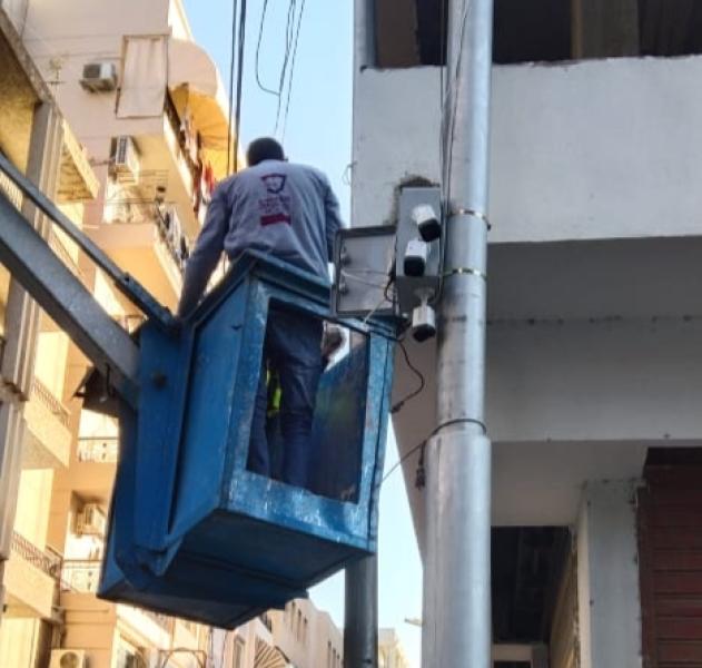 انتهاء المرحلة الأولى من تركيب كاميرات مراقبة بشوارع طنطا