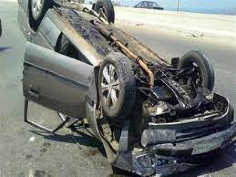 بسبب السرعة الزائدة.. إصابة 6 أشخاص في حادث انقلاب سيارة بالمنيا