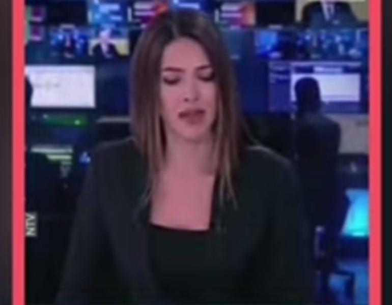 رد فعل مذيعة على الهواء لحظة وقوع زلزال تركيا.. شاهد