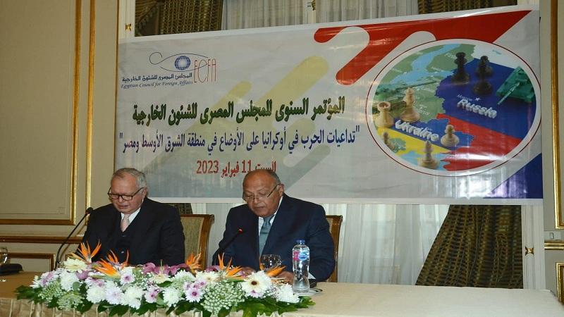 «شكري»: مصر تبذل جهودًا للاعتماد على مصادر طاقة متجددة