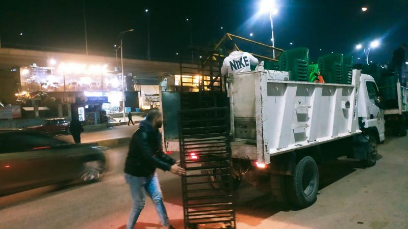 حملات مكبرة لمواجهة التعديات والاشغالات في شوارع الهرم.. «صور»