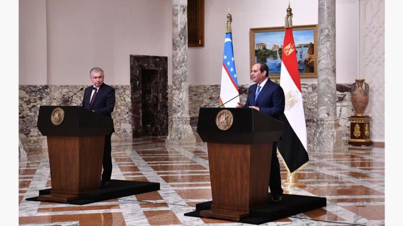 السيسي و ميرضياييف يتفقان على تعزيز العلاقات التجارية والاستثمارية بين مصر وأوزباكستان