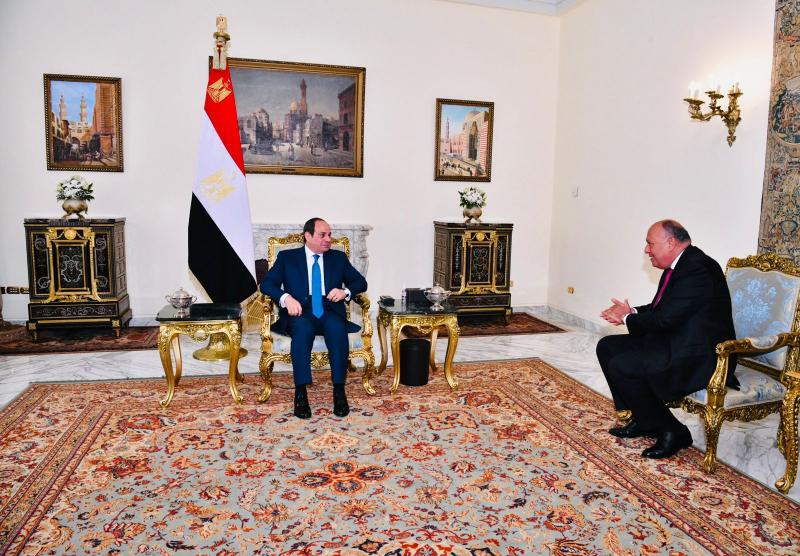اجتماع الرئيس السيسي مع وزير الخارجية