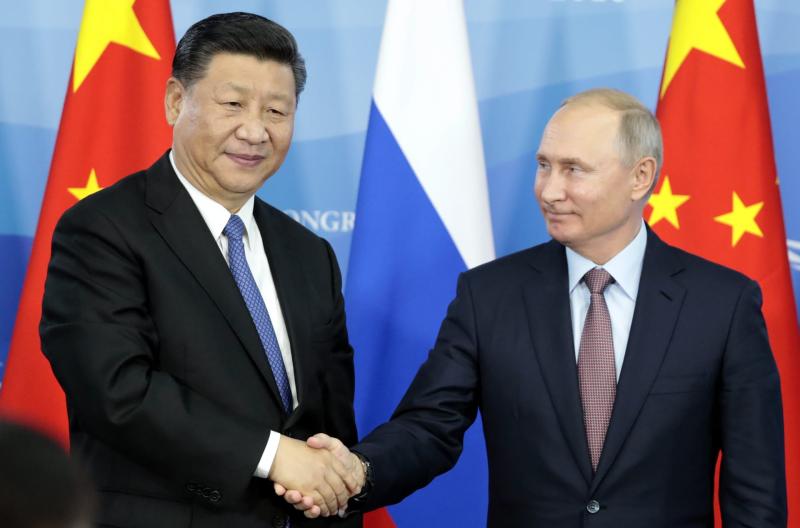 الرئيس الروسي والصيني (وكالة الأنباء الفرنسية)