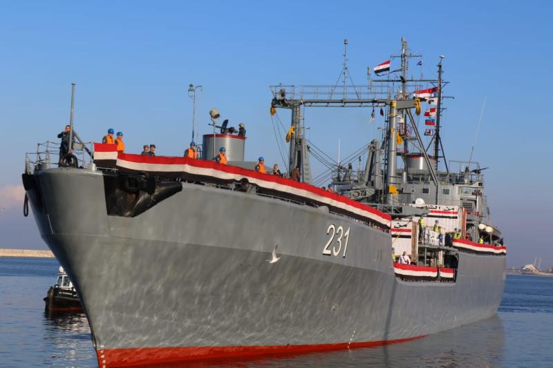 سفينة امداد مصرية وصلت إلى سوريا 