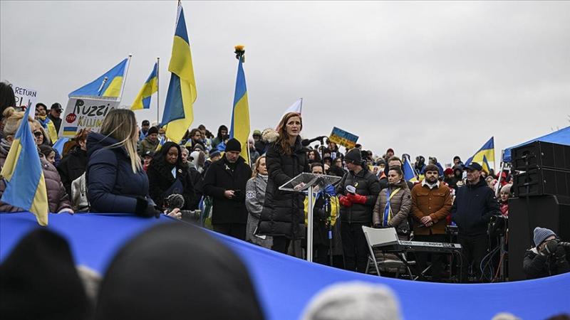 مظاهرات بالولايات المتحدة بذكرى الحرب الروسية على أوكرانيا