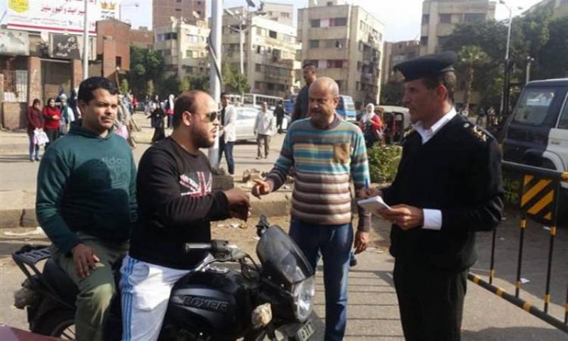 تحرير 529 مخالفة لعدم ارتداء «الخوذة» لقائدي الدراجات النارية