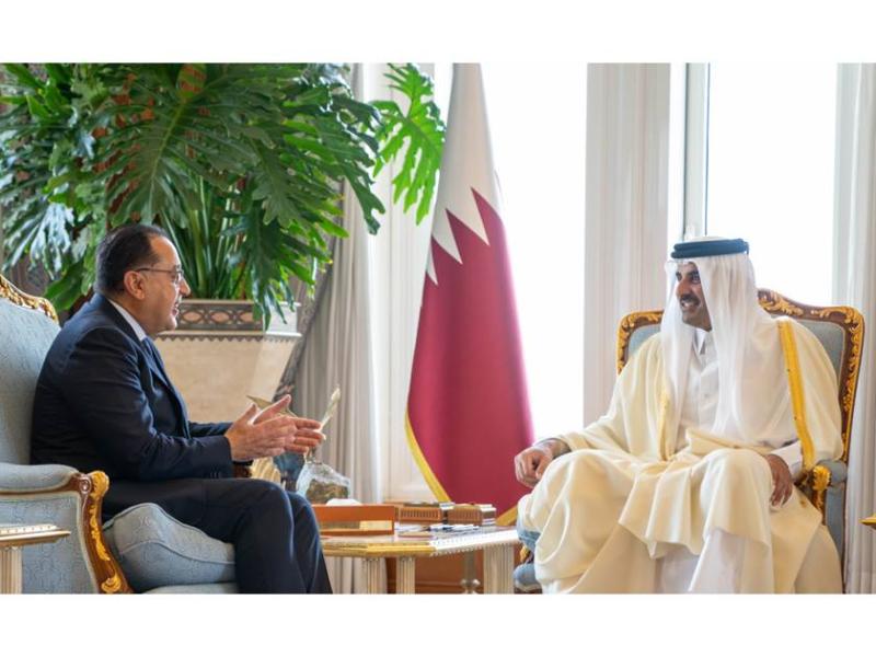 عاجل.. أمير قطر يستقبل رئيس الوزراء مصطفى مدبولي