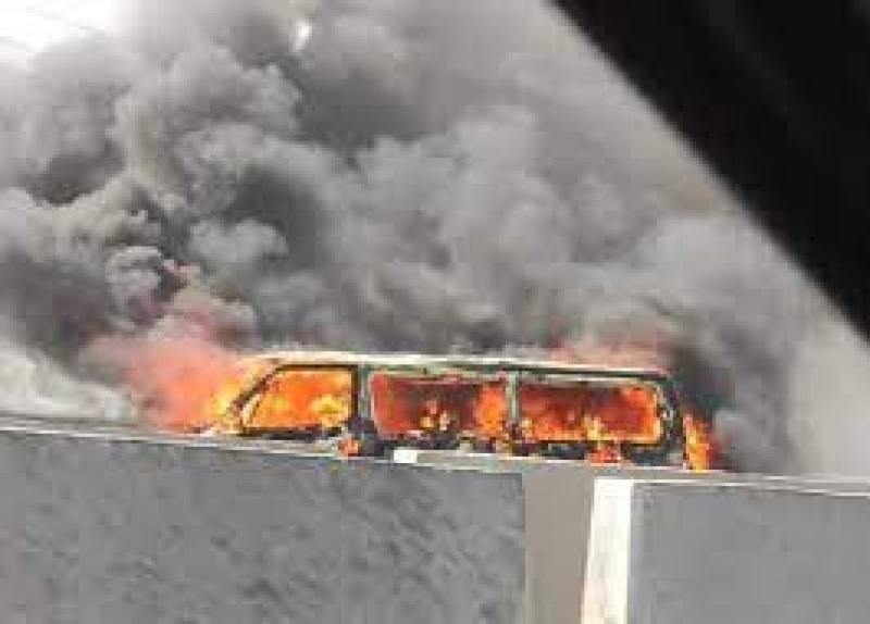 انفجار ميكروباص بشارع الأربعين في جسر السويس