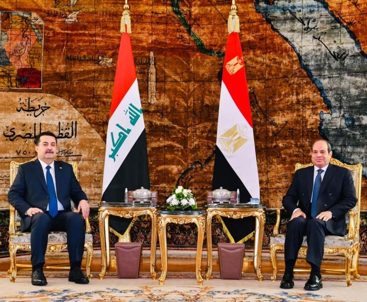 الموقع الرئاسي ينشر فيديو استقبال الرئيس السيسي لرئيس وزراء العراق