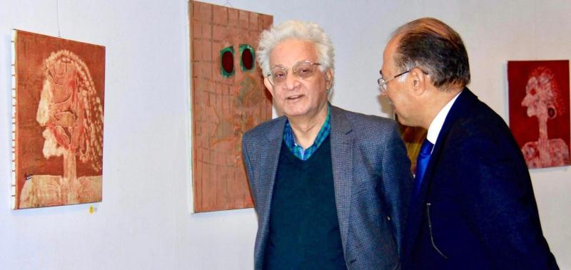 افتتاح معرض أطياف للفنان محمد شومان بقاعة زياد بكير بدار الأوبرا المصرية