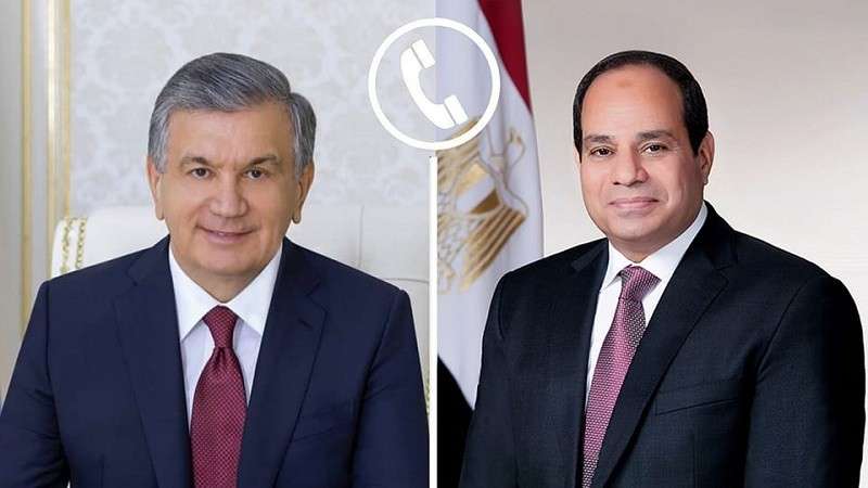 الرئيس السيسي والرئيس الأوزبكي 