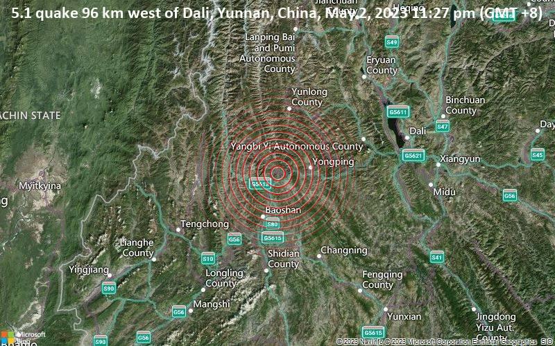 زلزال بقوة 5.2 ريختر يضرب غرب الصين