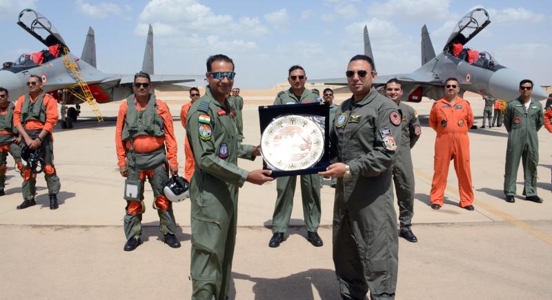 القوات الجوية المصرية والهندية تنفذان تدريب جوي مشترك بإحدى القواعد