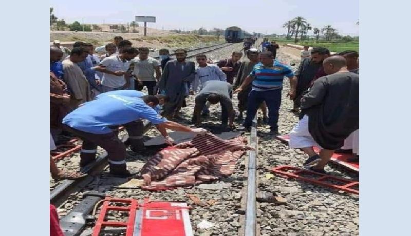 سقوط عامل أسفل عجلات قطار روسي بسوهاج