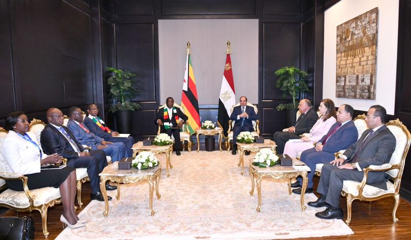 لقاء الرئيس السيسي مع نظيره الزيمبابوي