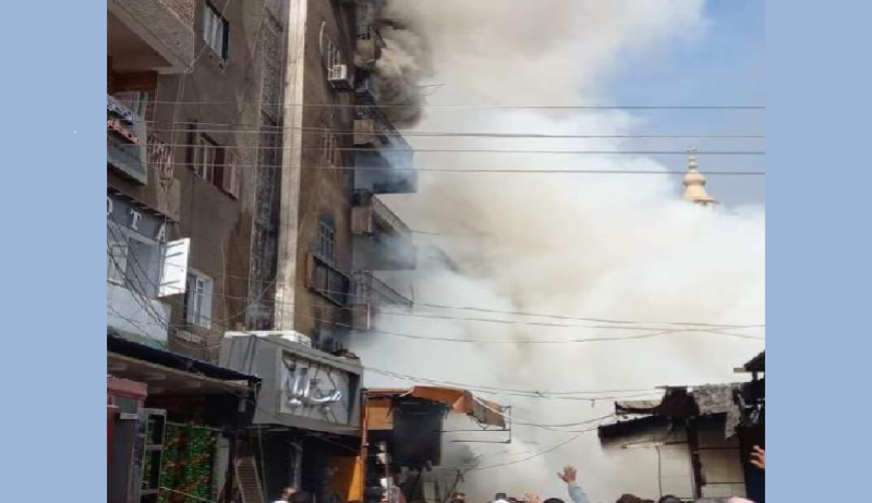 حريق هائل بكوم أمبو والدفع بـ5 سيارات إطفاء