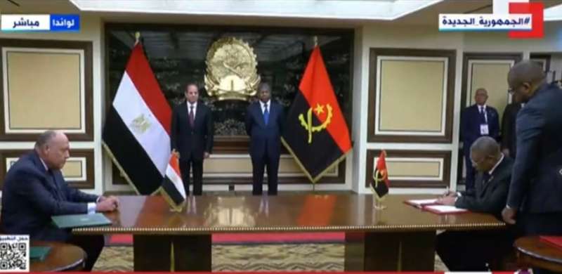 مراسم توقيع اتفاقيات تعاون بين مصر وأنجولا