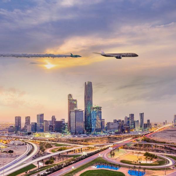 لحظة تاريخية.. طيران الرياض يحلّق لأول مرة في سماء السعودية