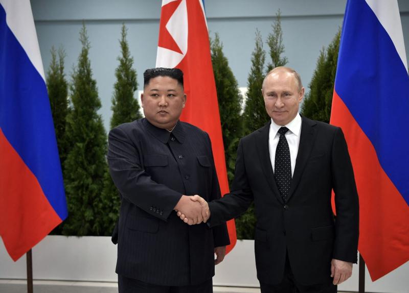 الرئيس الروسي ونظيره الكوري الشمالي 