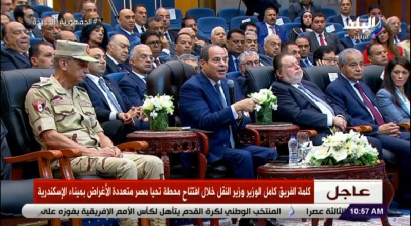 الرئيس السيسي خلال حفل افتتاح محطة تحيا مصر 