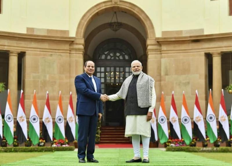 اليوم.. السيسي يستقبل رئيس وزراء الهند بقصر الاتحادية