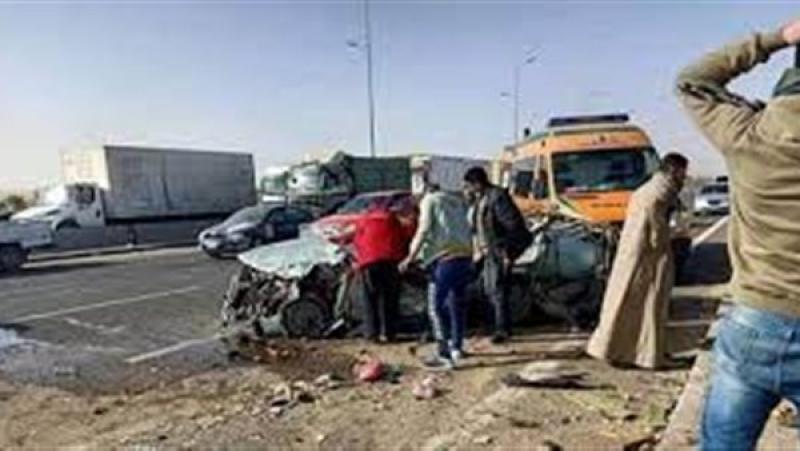 مصرع 3 أشخاص في حادث بطريق مصر إسكندرية الصحراوي بأكتوبر