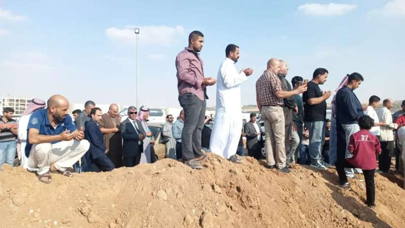 مراسم دفن جثمان المواطن المصري بالأردن