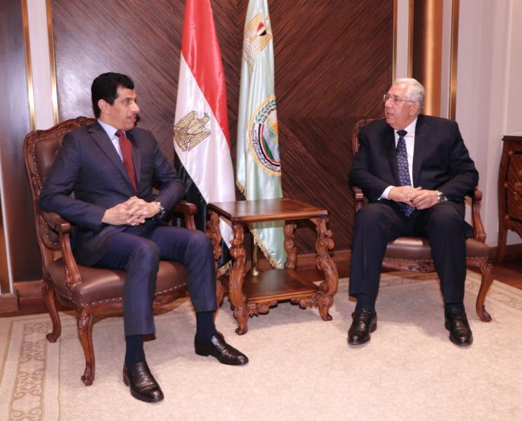 وزير الزراعة مع سفير قطر بالقاهرة