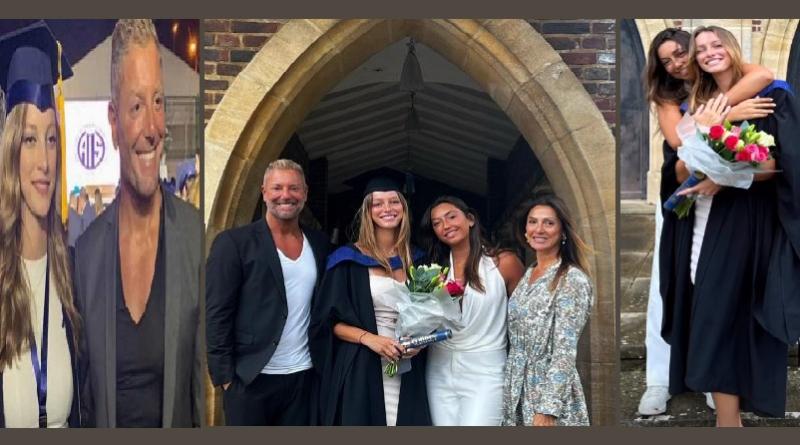 تامر هجرس يحتفل بتخرج ابنته في إحدى جامعات إنجلترا.. صور