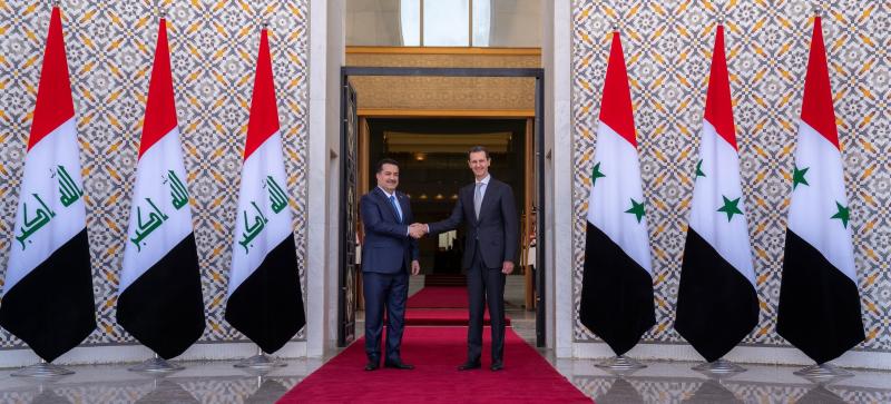 بشار الأسد ورئيس وزراء العراق 