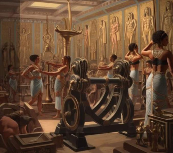 أول جيم نسائي في الحضارة الفرعونية_مصدر الصورة_سوشيال