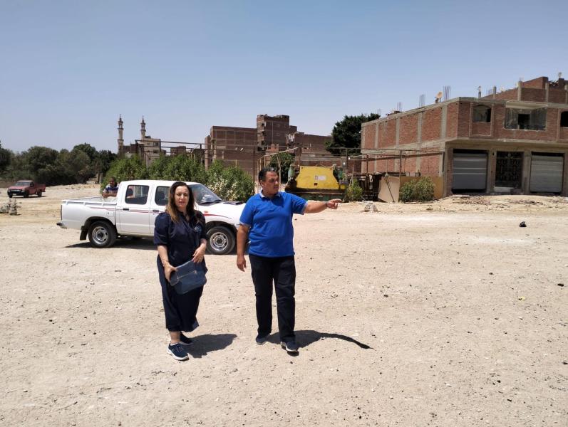 ضمن حياة كريمة.. جيهان البيومي تتفقد موقع بناء مستشفى عام لخدمه جنوب القاهرة