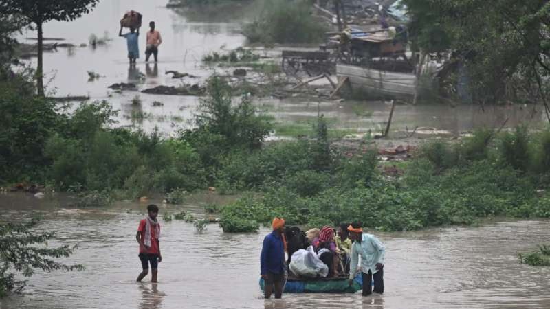 مصرع 41 شخصًا على الأقل في فيضانات شمال الهند