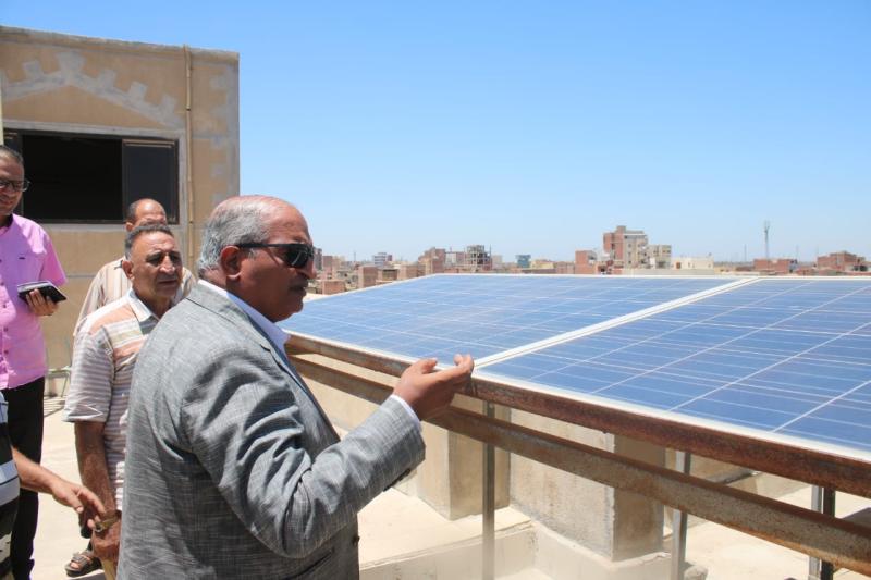 ضمن خطة ترشيد الاستهلاك.. تحويل مبنى مديرية التعليم ببني سويف للعمل بالطاقة الشمسية