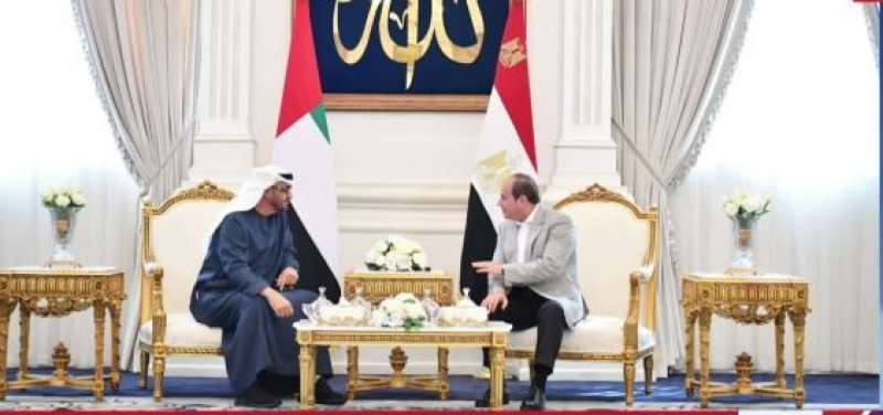 لقاء الرئيس السيسي  والشيخ محمد بن زايد